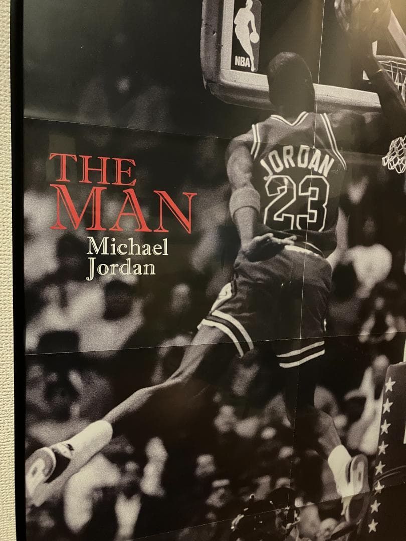 マイケル ジョーダン３ JORDAN BULLSブルズ NBA 額付 ポスター