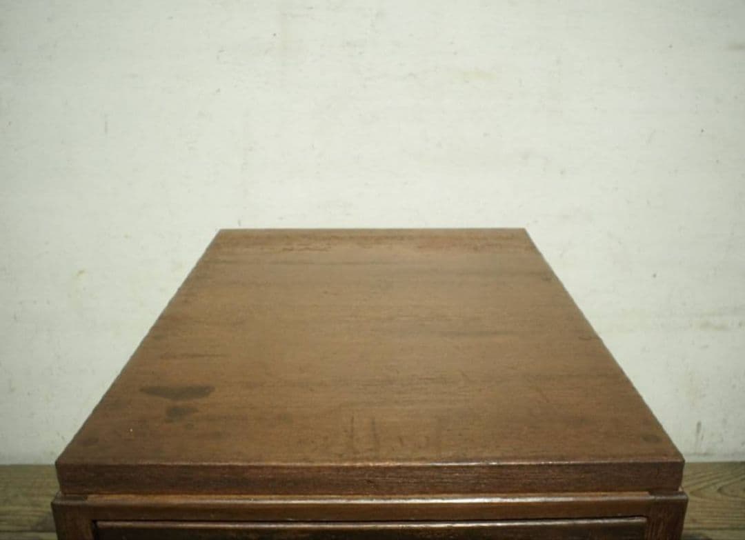 1109 ヴィンテージ　ラワンの袖机　サイドテーブル　収納棚　引き出し　レトロ