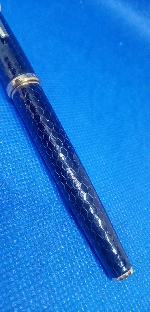 高級革巻きブラック 大型ペン先 18K 細字