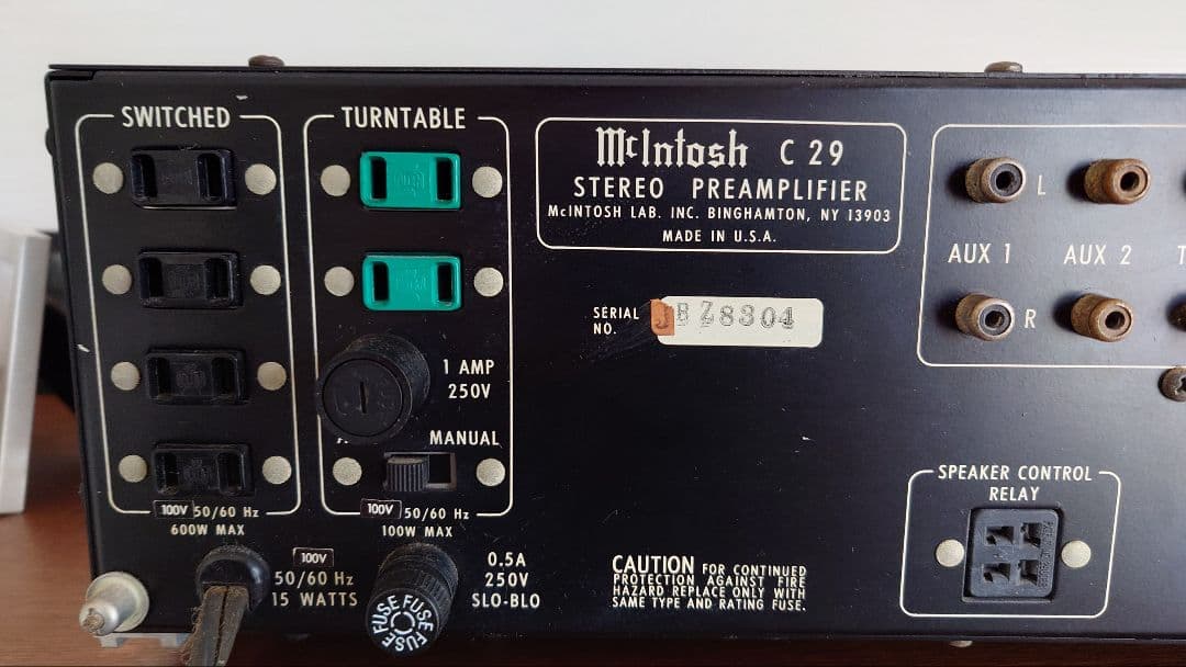 g*i様 McIntosh C29 ステレオプリアンプ 本体(不完動品)