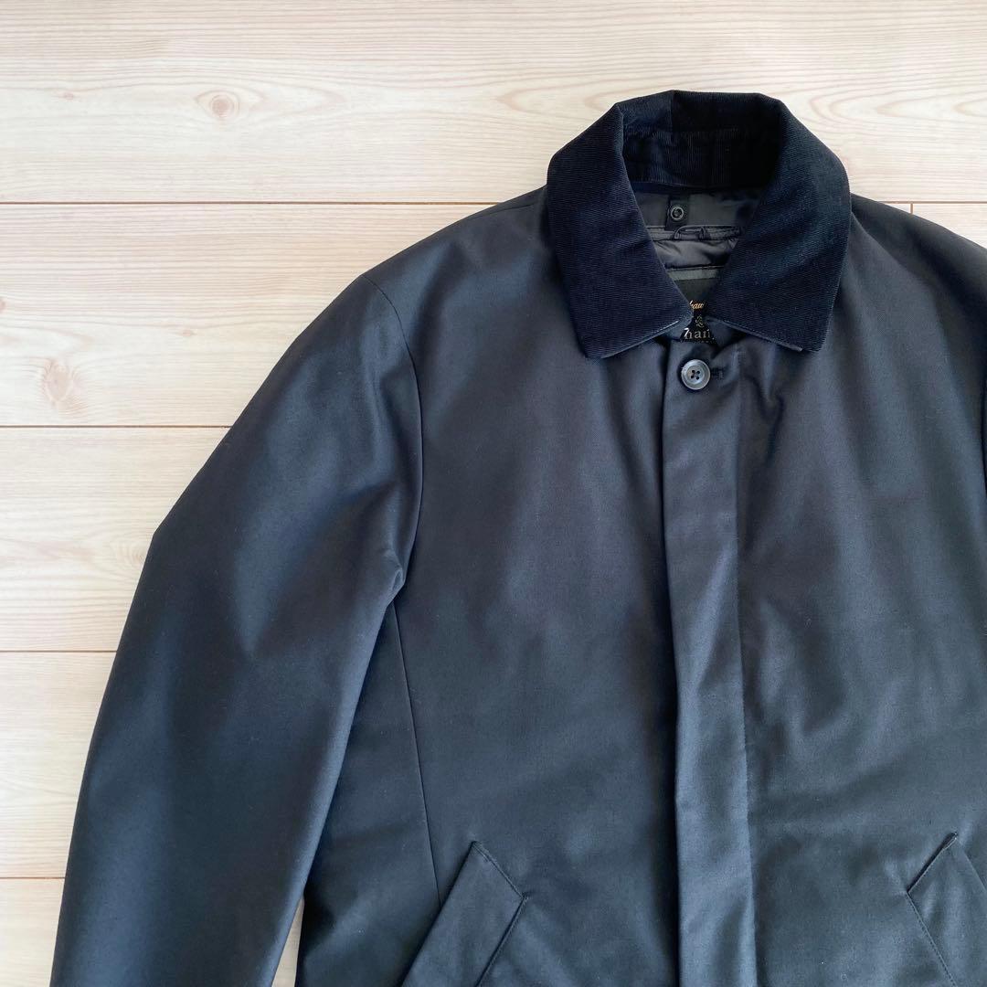 美品 ナノユニバース 西川ダウン 3WAYステンカラーコート M 黒