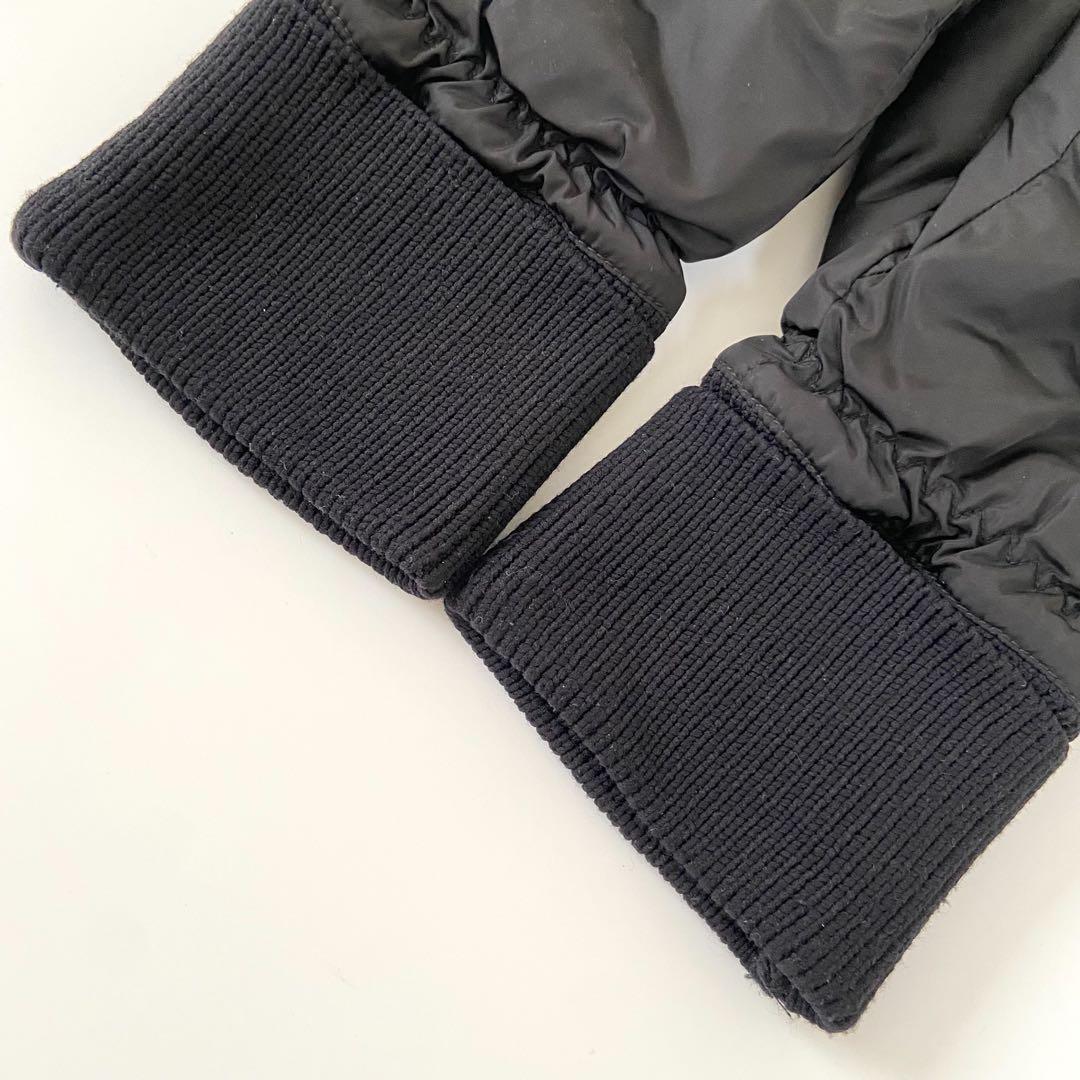 極美品　prada sport globe 耐久良　鹿レザー切り替え　中綿手袋