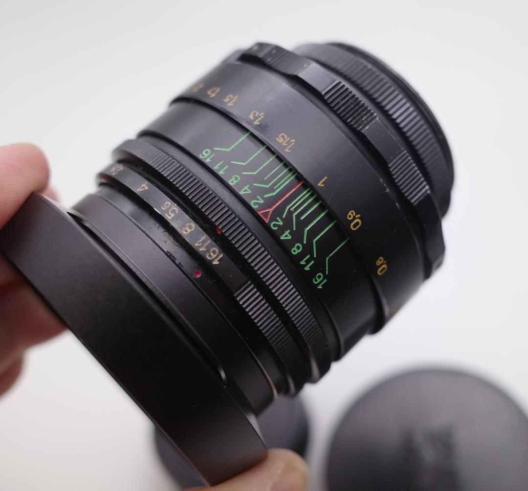 23　新品同様　HELIOSヘリオス　44-2ぐるぐるボケレンズフード付