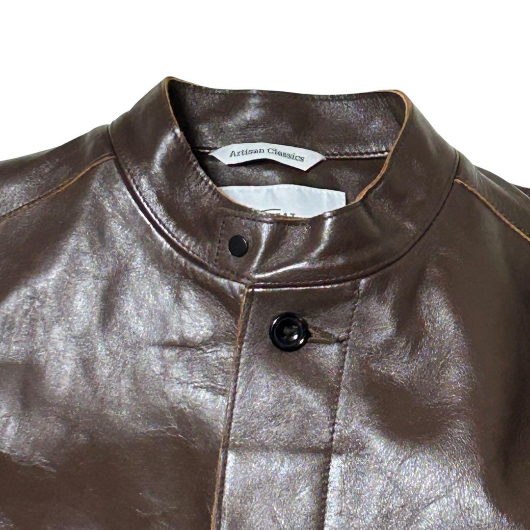 極美品　WORK NOT WORK スタンドカラー　ホースレザージャケット　M