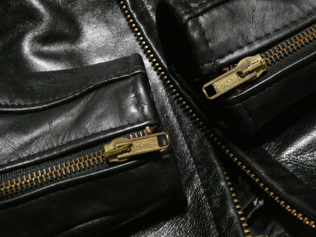 激レア品番643EVS！純正ライナー付！ショット襟付きシングルライダース36