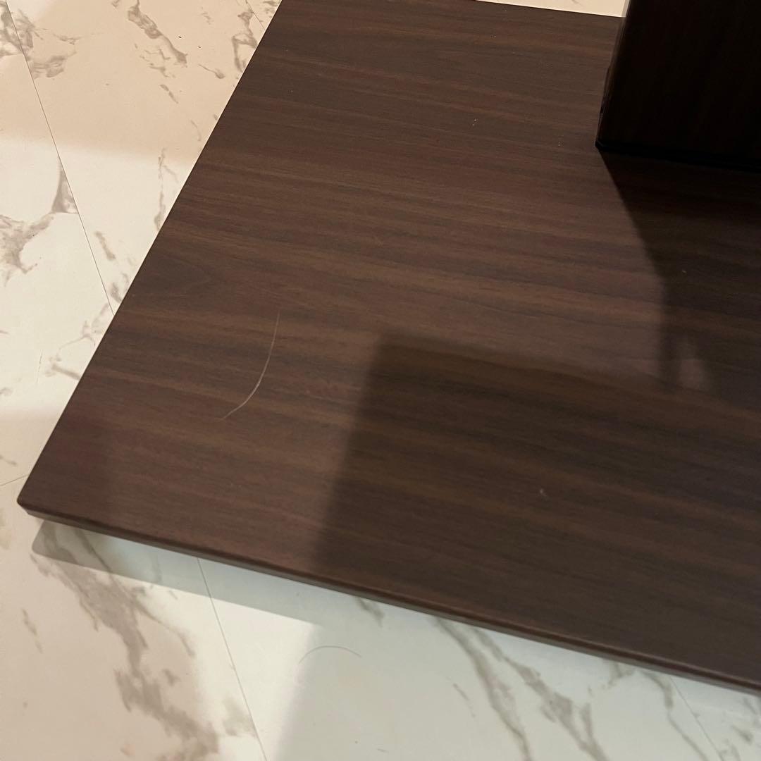 テレビスタンド 棚板付き ダークブラウン