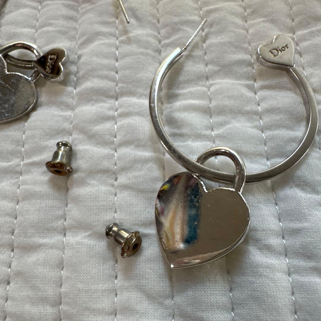 Dior ディオール ハートモチーフ ピアス ゴールド ヴィンテージ 使用感あり