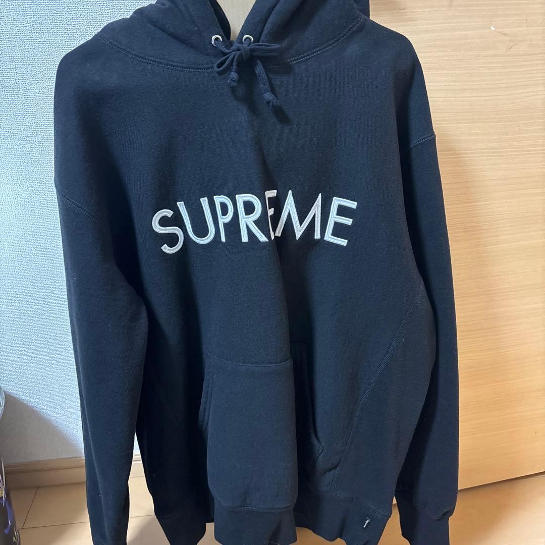 Supreme ブラック パーカー