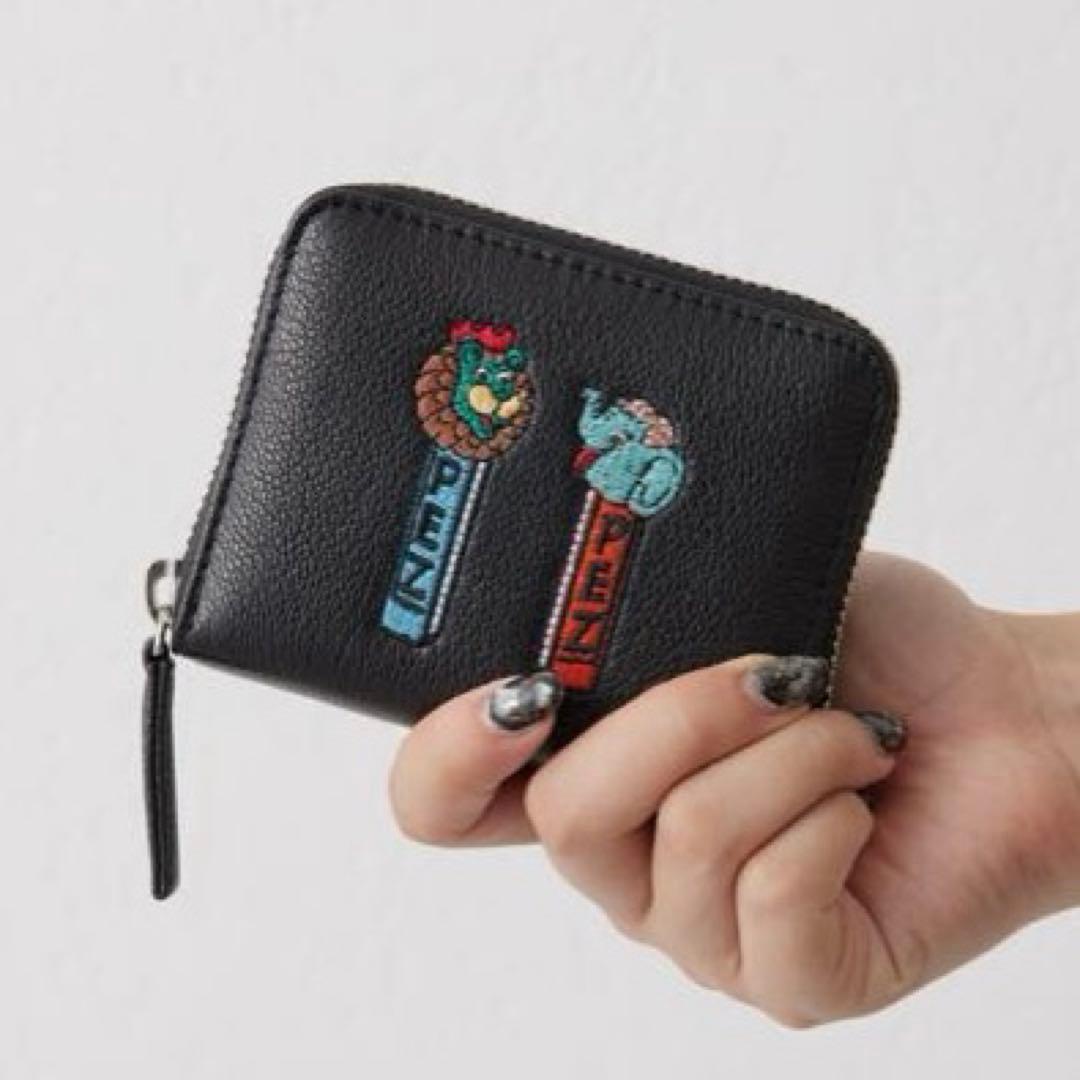 【美品】「PEZ×perche×ear」コラボジャバラ折り財布　黒