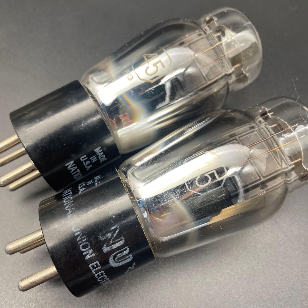 45 NU NATIONAL UNION ワンペアセット 真空管 （95）