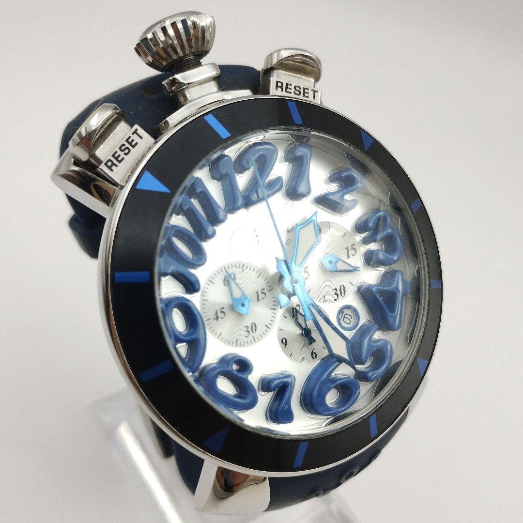 【ジャンク】不動品 ガガミラノ マヌアーレ クロノグラフ MM48 腕時計