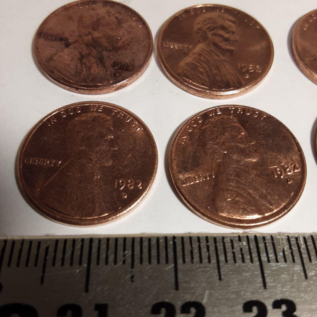 1982年刻印Ｄー1セント硬貨ー2362