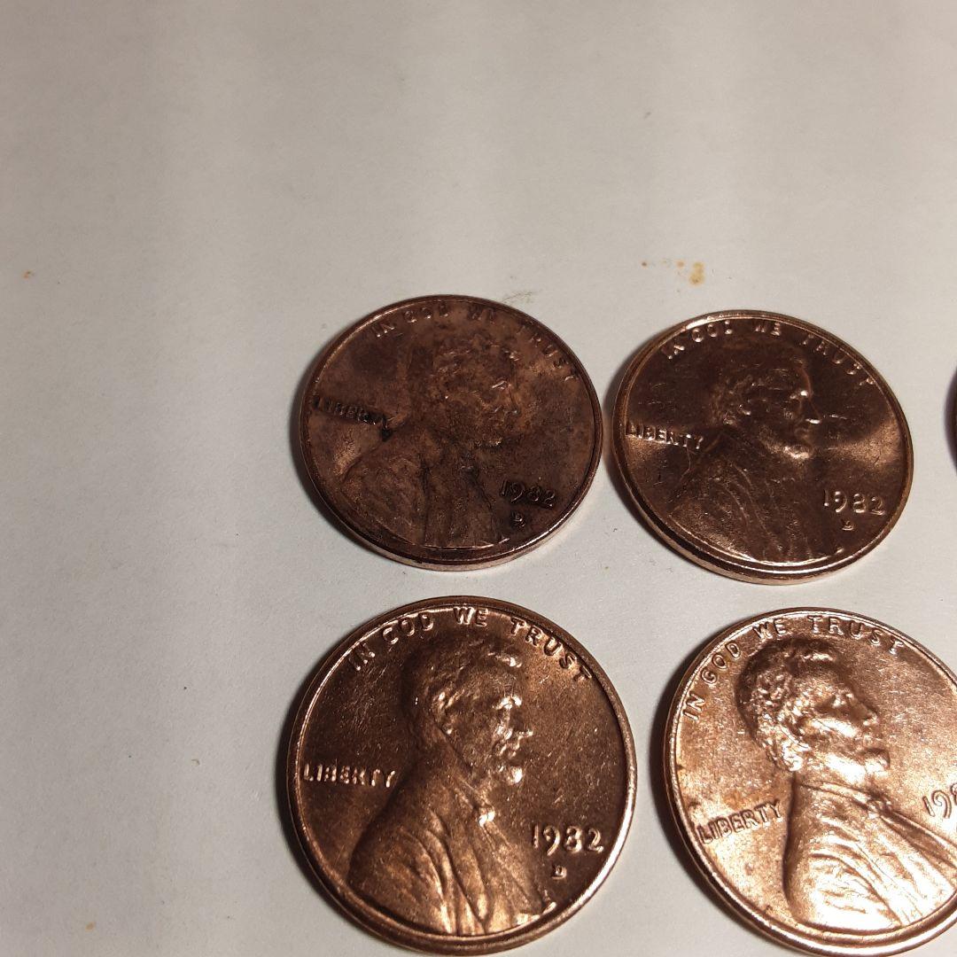 1982年刻印Ｄー1セント硬貨ー2362