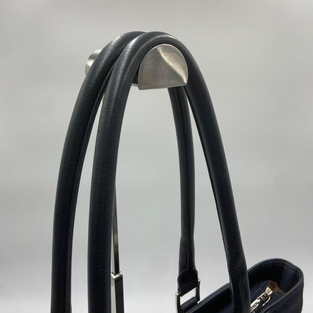 希少　ペッレモルビダ　ヘンリーコットンズ　ビジネスバッグ　レザー　ネイビー