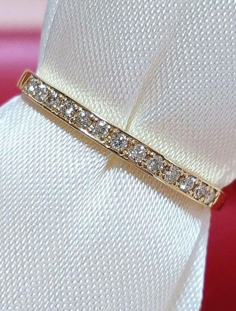 新入荷 未使用 k18YG ダイヤモンド0.10ct エタニティリング