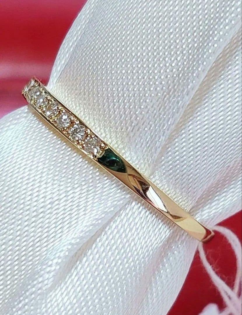 新入荷 未使用 k18YG ダイヤモンド0.10ct エタニティリング