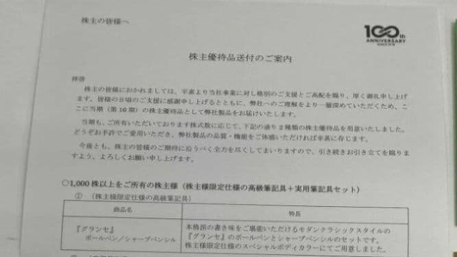 PILOT グランセ 株主限定仕様 筆記用具