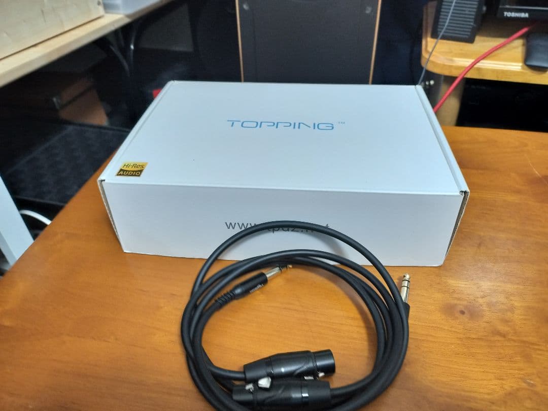 美品 Topping PA5 デジタルパワーアンプ+ TRS〜XLR変換ケーブル