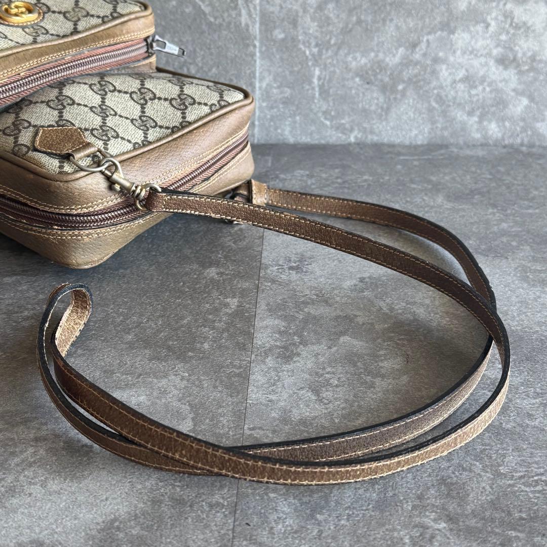 ⭐️グッチ⭐️オールドグッチ GGプラス ショルダーバッグ 縦型 ベージュ