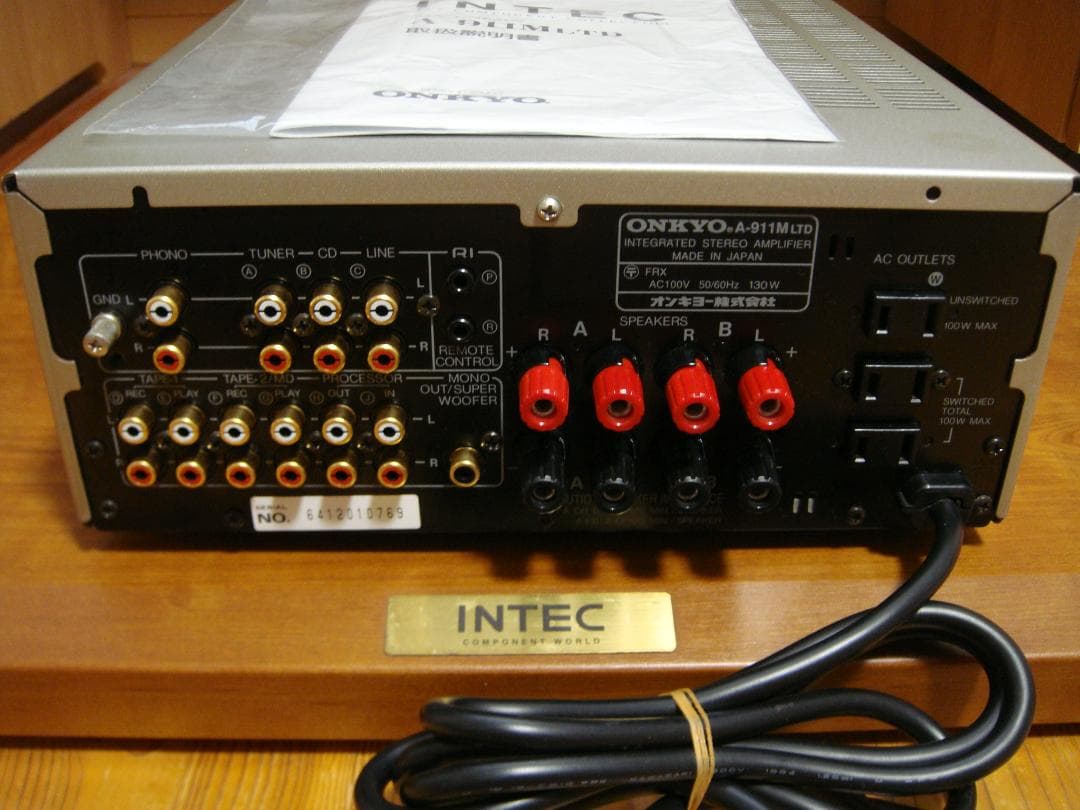 整備済 ONKYOオンキョー INTEC275アンプ A-911M LTD取説付