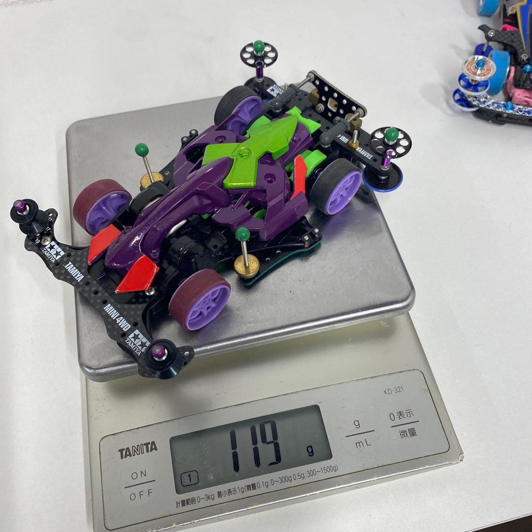 ミニ四駆セット タミヤ収納ボックス付き　MSフレキ提灯