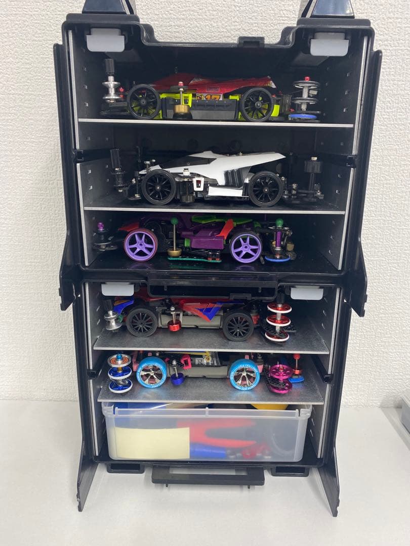 ミニ四駆セット タミヤ収納ボックス付き　MSフレキ提灯