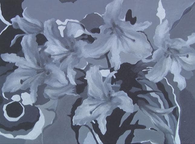 油絵 菅家令子 絵 絵画 インテリア uF6-070101 花