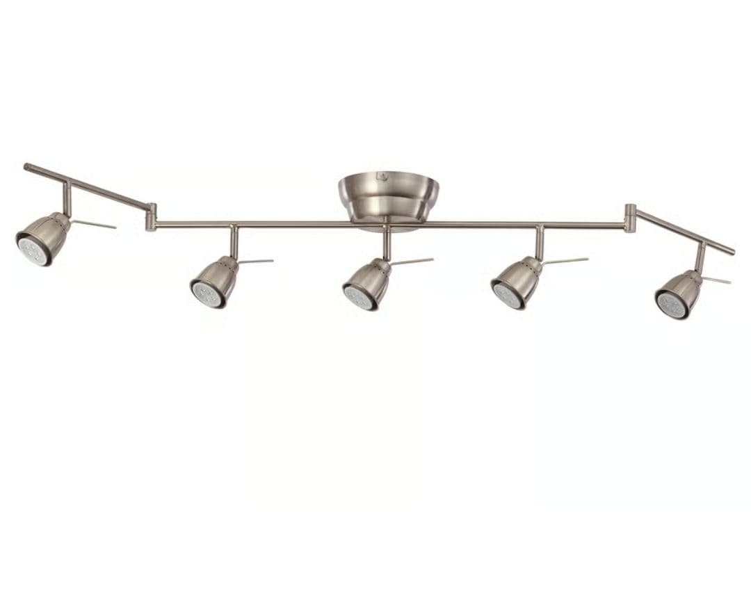 IKEA バロメーテル シーリングトラック ニッケルメッキ(電球5個付)