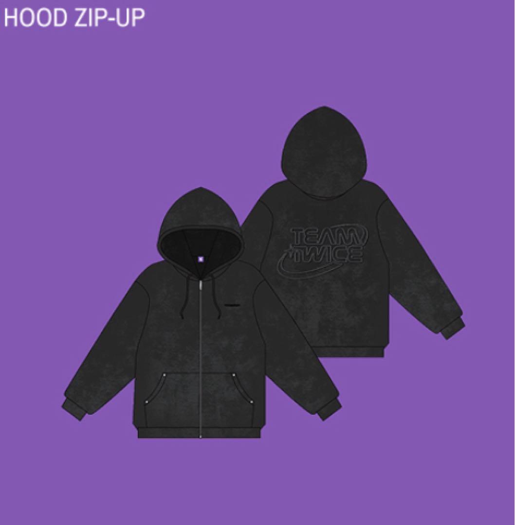 TWICE ポップアップ　フードジップ　パーカー