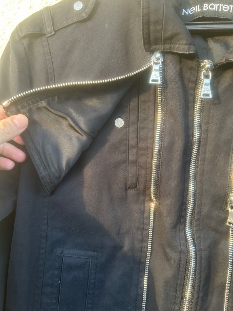 NEIL BARRETT ブラックミリタリージャケット
