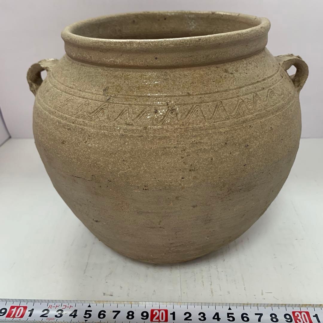 李朝　双耳　壺　花器　木箱付き　送料込み