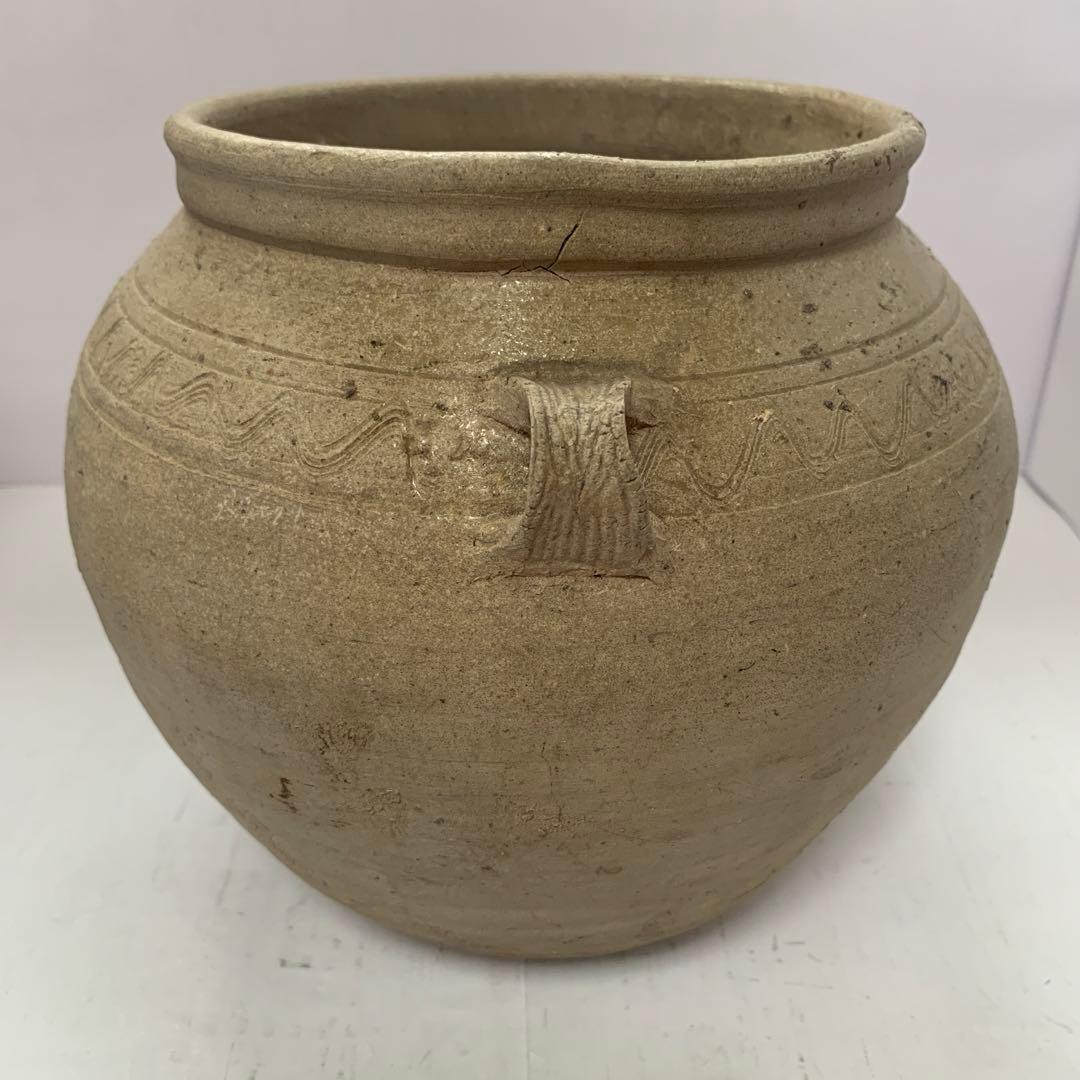 李朝　双耳　壺　花器　木箱付き　送料込み