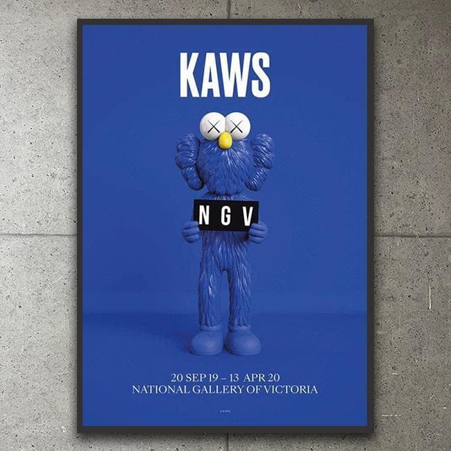 額装品/KAWS BFF BLUE NGV カウズ/インテリア/アート