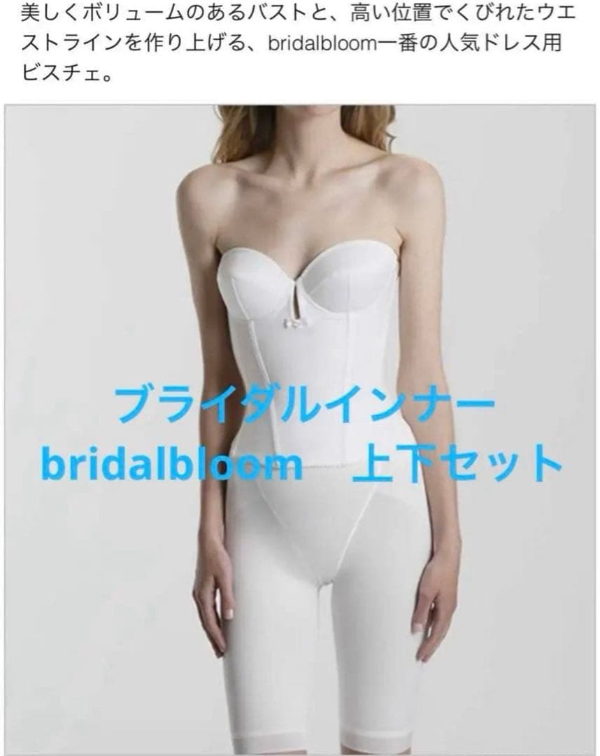【美品】ブライダルインナー bridalbloom ビスチェD65、ガードルS