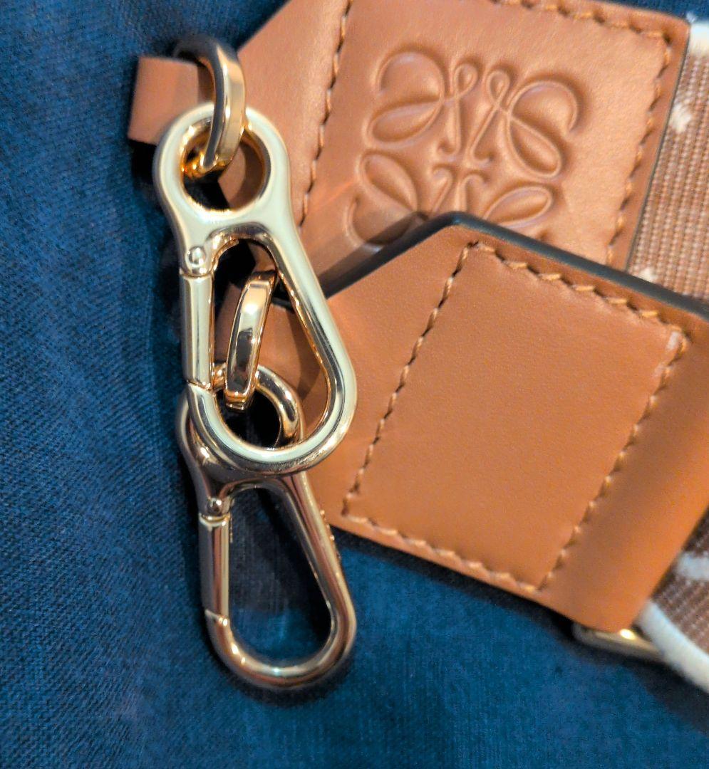 【13日本日迄出品】アナグラムストラップジャガードカーフナチュラル/タンG金具