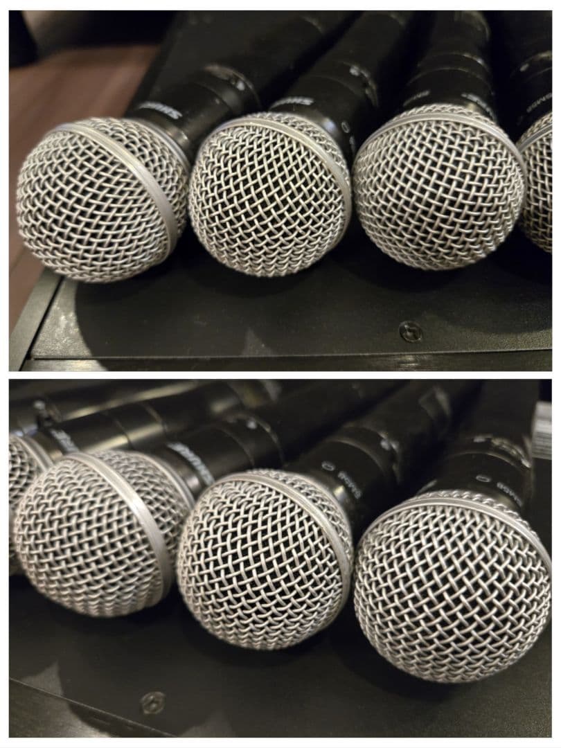 SHUREワイヤレスマイクロフォンSM58トランスミッターUR1受信機UR4D+