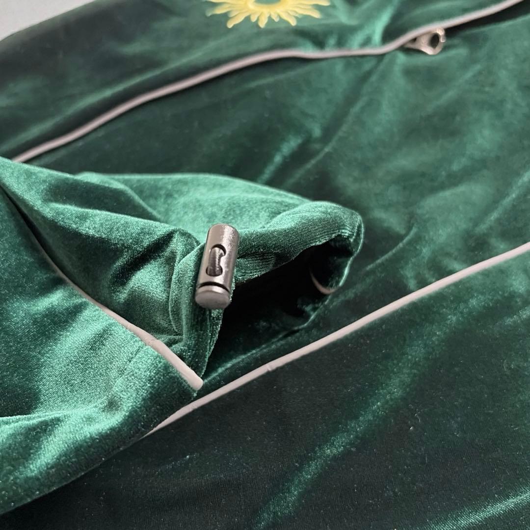 極美品 JTPT 伊藤裕樹 ベロア セットアップ RIZIN L 緑 太陽刺繍