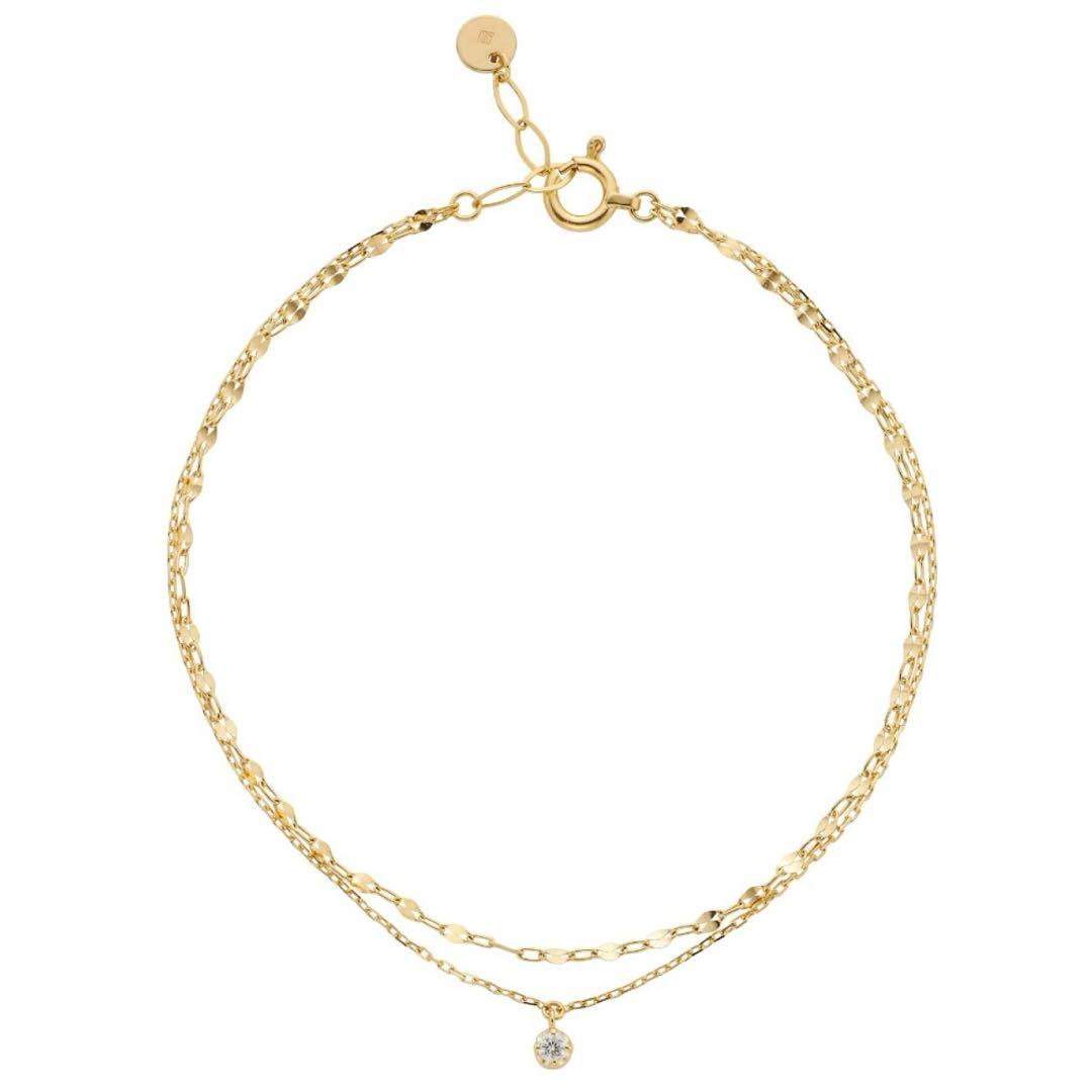 ヴァンドーム青山 ブレスレット 2連ブレスレット ダイヤモンド イエローゴールド