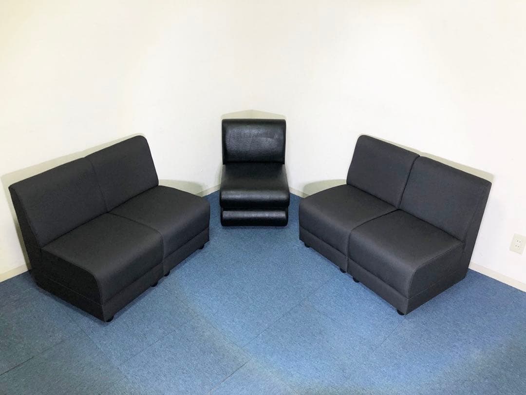 パブリック1人掛けソファ5個セット 美品 独立タイプ応接ソファ・ロビーチェア