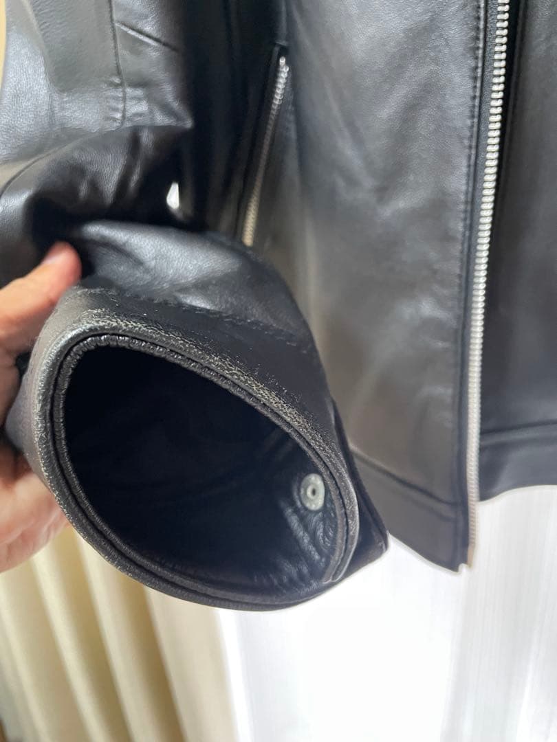 定価4万⭐︎RattleTrap 本革 シングル ライダースL ラムレザー