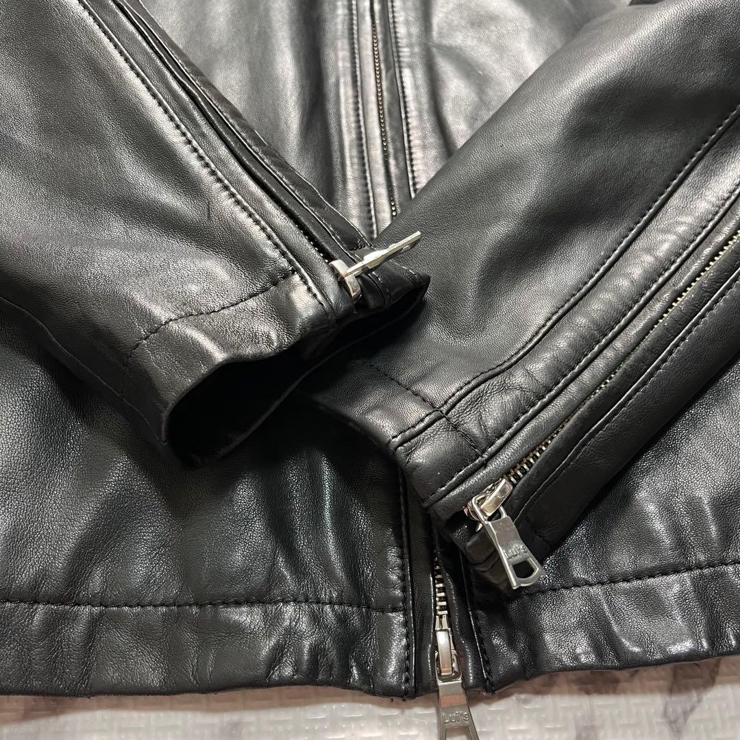 Lsize/極美品✨ Lui's シングルライダース ラムレザー 羊革 黒