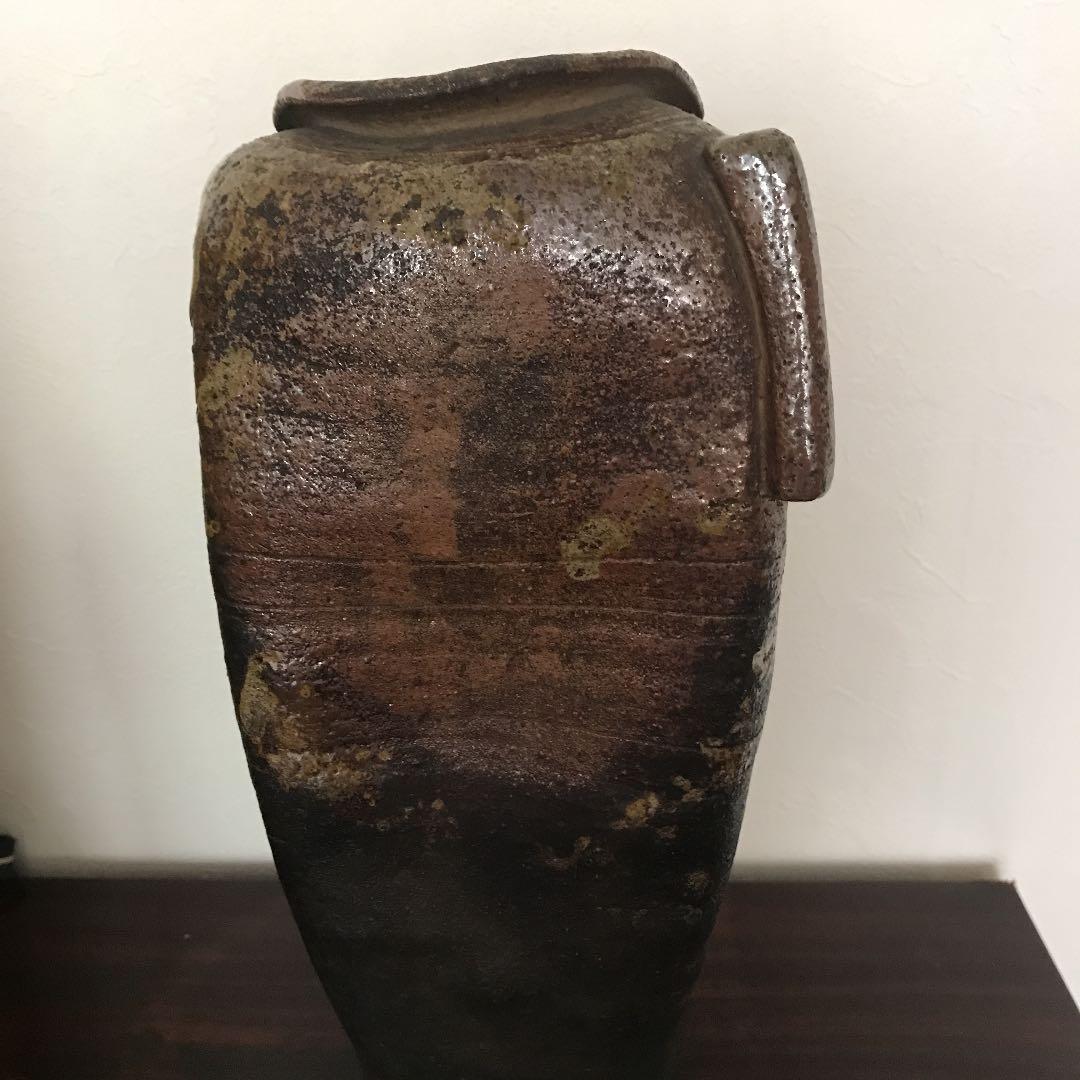 古備前耳付花入　江戸期　宗叡織