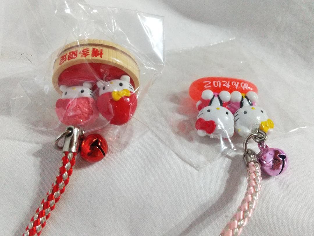 キティ　根付　明太子　福岡　博多　ご当地　限定　マスコット　キーホルダー