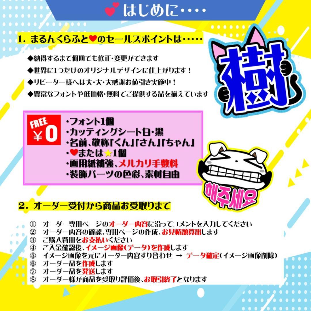 ちゃちゃ様　うちわ文字＆ファンサ文字　オーダー専用ページ