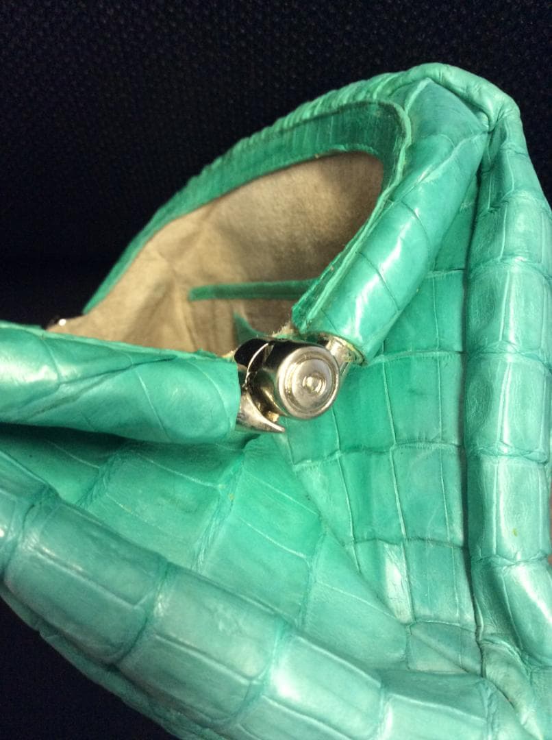 NANCY GONZALEZ/ナンシーゴンザレス　クロコがまぐちバッグ