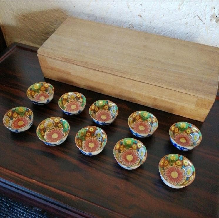 ゆき　加藤春二　黄瀬戸蓋茶碗　20客　など2点