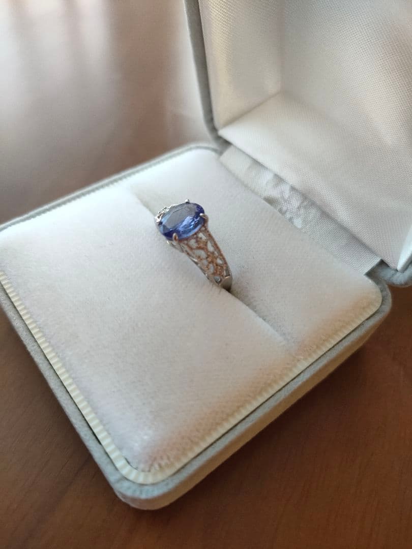 プラチナ900 タンザナイトリング 9.5号