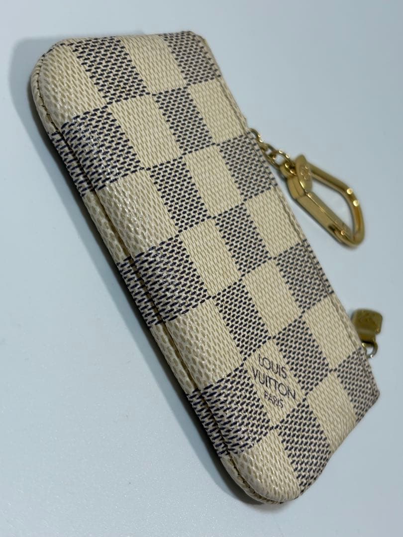 【美品】ルイヴィトン ポシェット クレ ケース ダミエ アズール