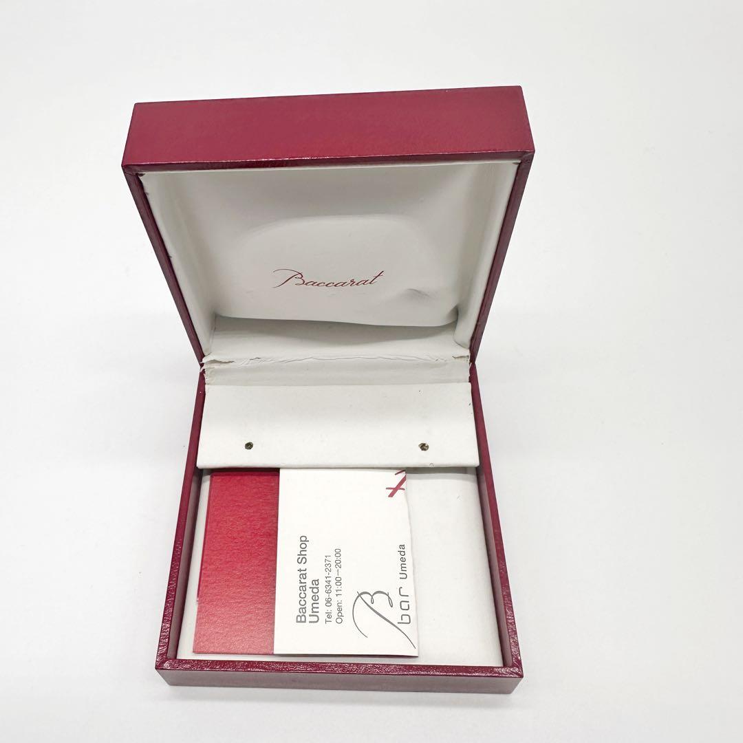 美品★baccarat バカラ クリスタルティアドロップ水滴型ピアス★C73