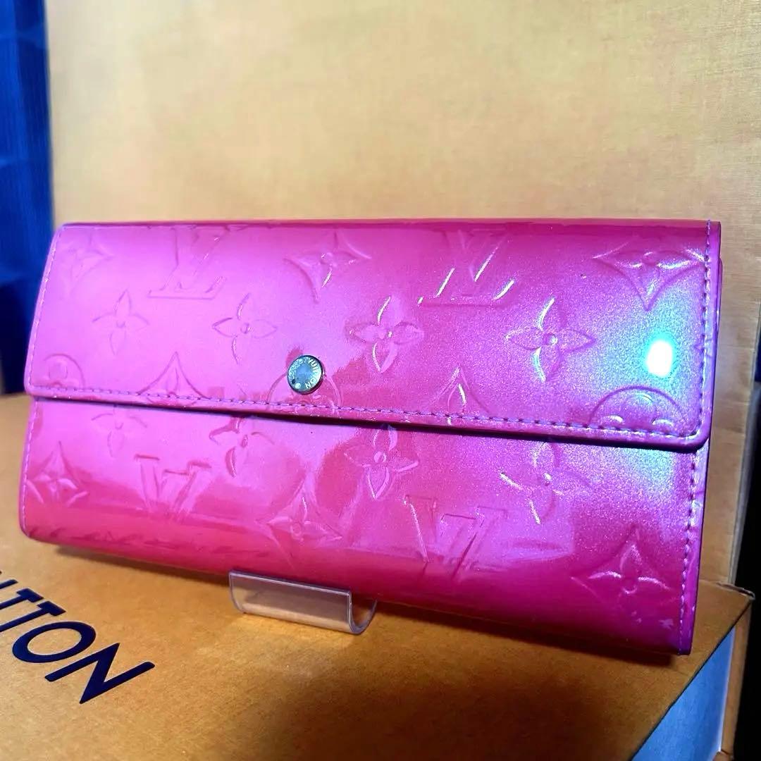 ・ルイヴィトン ヴェルニ 二つ折り長財布 正規品 鑑定済みLOUISVITTON
